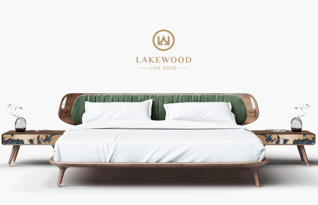 Custom Furniture, Custom MCM Wood Bed, Bedroom Furniture